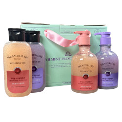 Набор гель-скрабов для душа для ежедневного применения Daily Scrub Body Cleanser Natural Spa Black Rose & Jasmine VeILMENT