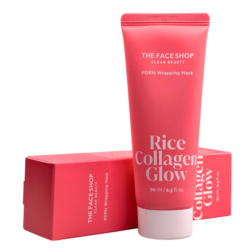 Маска-пленка для сияния кожи PDRN Wrapping Mask Rice Collagen Glow The Face Shop Маска-пленка для сияния кожи PDRN Wrapping Mask Rice Collagen Glow The Face Shop