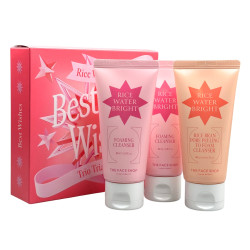 Набор очищающих средств для лица Rice Water Bright Foaming Cleanser Trio Trial Kit The Face Shop
