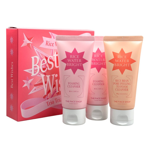 Набор очищающих средств для лица Rice Water Bright Foaming Cleanser Trio Trial Kit The Face Shop Набор очищающих средств для лица Rice Water Bright Foaming Cleanser Trio Trial Kit The Face Shop