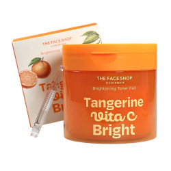 Тонер-пэды для яркости кожи лица Tangerine Vita C Brightening Toner Pad The Face Shop