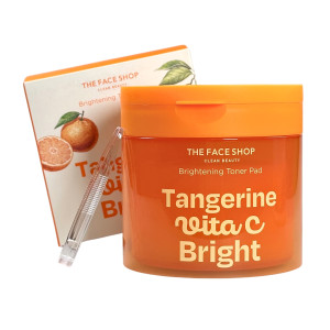 Тонер-пэды для яркости кожи лица Tangerine Vita C Brightening Toner Pad The Face Shop