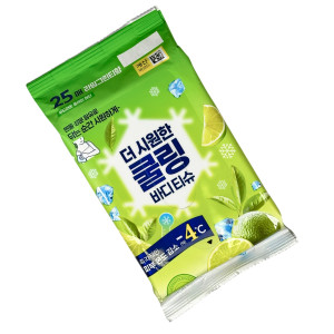 Дезодорирующие салфетки для тела Green Tea&Lime With Nature Cooling Body Tissue On:The Body