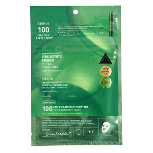 Гидрогелевая маска для лица с микроиглами успокаивающая Pro Cica Reedle Shot 100 Hydrogel Mask VT Cosmetics Гидрогелевая маска для лица с микроиглами успокаивающая Pro Cica Reedle Shot 100 Hydrogel Mask VT Cosmetics