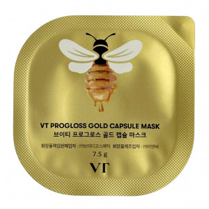 Капсульная маска для лица питательная Progloss Gold Capsule Mask VT Cosmetics Капсульная маска для лица питательная Progloss Gold Capsule Mask VT Cosmetics