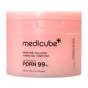 Тонер-пэды для лица PDRN Pink Collagen Toning Gel Toner Pad Medicube
