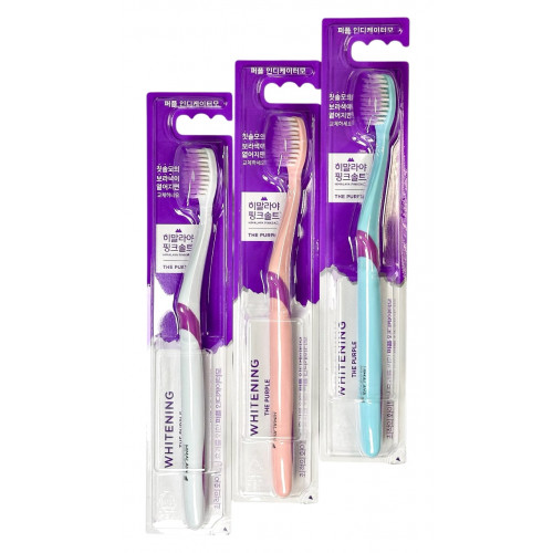 Зубная щетка с индикатором отбеливания Toothbrush Himalaya Pink Salt The Purple Perioe