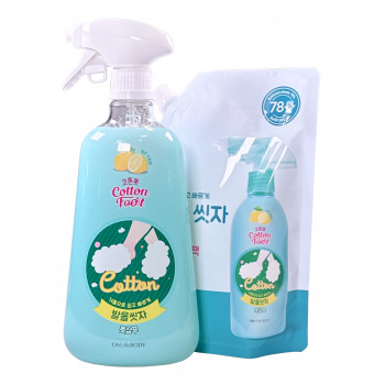 Шампунь для ног освежающий с запасным рефилом Cotton Foot Lemon Mint Cleansing Foot Shampoo On:The Body