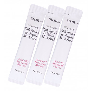 Кислородная маска для лица Pink Vitamin Bubbletox Mask Pack Su:m37