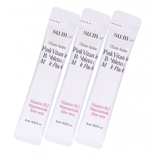 Кислородная маска для лица Pink Vitamin Bubbletox Mask Pack Su:m37