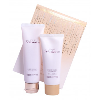 Пенка для умывания антивозрастная Te'rvina Gold Therapy Foam Cleanser Special Set Isa Knox