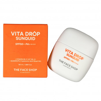Солнцезащитный крем для лица Vita Drop Sunquid SPF50+ PA++++ The Face Shop