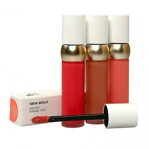 Помада-тинт жидкая матовая New Bold Velvet Fixing Tint The Face Shop