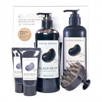 Набор для ухода за волосами Black Bean Anti Hair Loss Shampoo Set Nature Republic