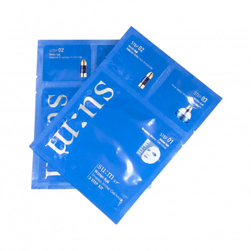 Гидрогелевая маска для лица 3-х шаговая Water-full Timeless Water Gel Mask Su:m37
