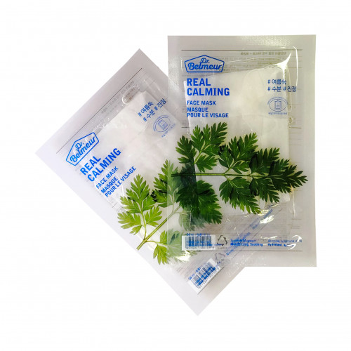 Маска-салфетка для лица Dr.Belmeur Real Calming Summer Mugwort Mask The Face Shop