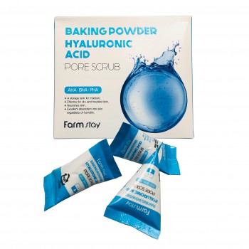 Скраб содовый с гиалуроновой кислотой Baking Powder Hyaluronic Acid Farm Stay
