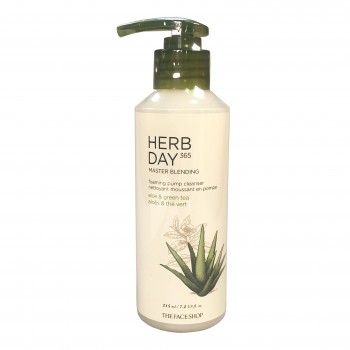 Пенка для умывания Master Blending Foaming Pump Cleanser Aloe&Green Tea Herb Day 365 The Face Shop