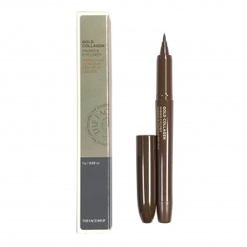 Подводка-маркер для глаз Marker Eye Liner Gold Collagen The Face Shop