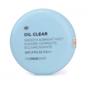 Пудра компактная против жирного блеска Oil Clear Smooth&Bright Pact The Face Shop