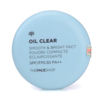Пудра компактная против жирного блеска Oil Clear Smooth&Bright Pact The Face Shop