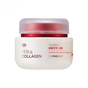 Крем-лифтинг для лица с коллагеном Pomegranate&Collagen Volume Lifting Cream The Face Shop