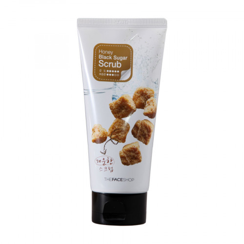 Деликатный пилинг-скраб с черным сахаром Honey Black Sugar Scrab The Face Shop